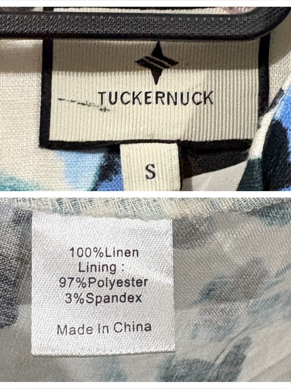 Tuckernuck Hadley Dress S Small 100% Linen Budding Bluebell Floral Midi Blue - Picture 6 of 7